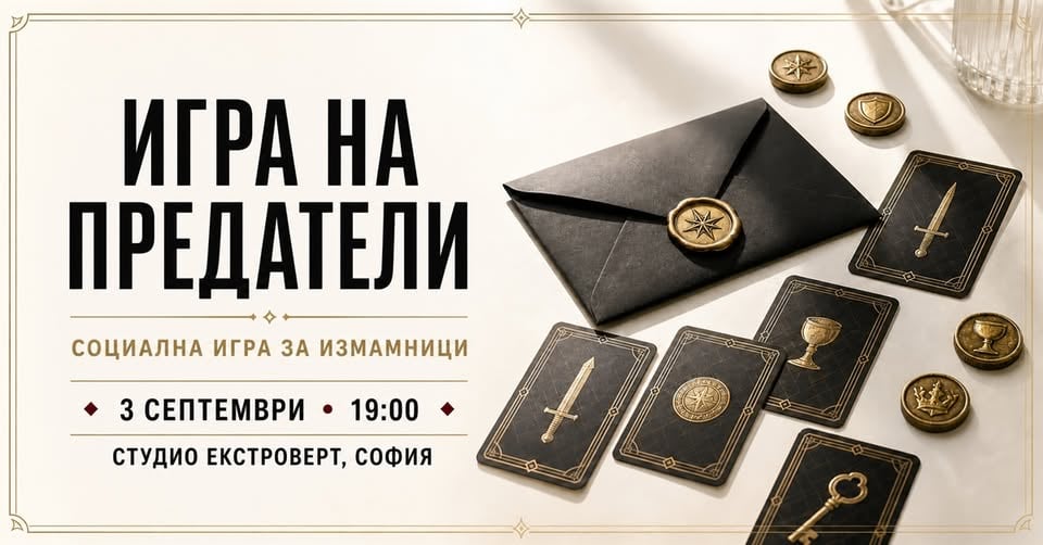 Плакат: Игра на предатели | Социална игра за измамници