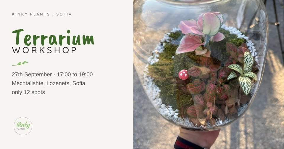 Плакат: Terrarium Workshop - Sofia 27ми Септември