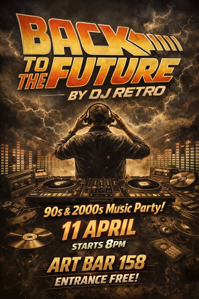 Плакат: 🚀 BACK TO THE FUTURE by DJ RETRO 🎧