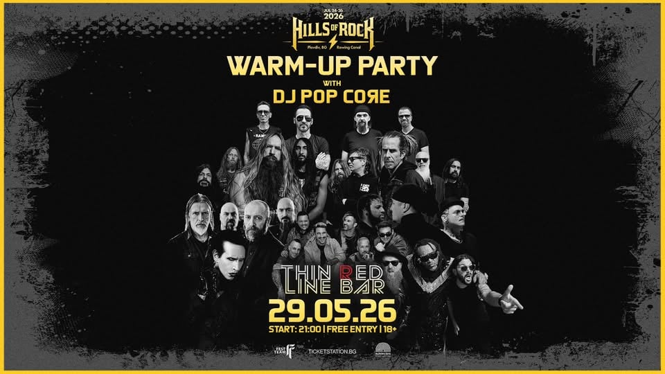 Плакат: Hills of Rock - WARM-UP Party with DJ POP COЯE @ Thin Red Line Bar - 29.05.2026