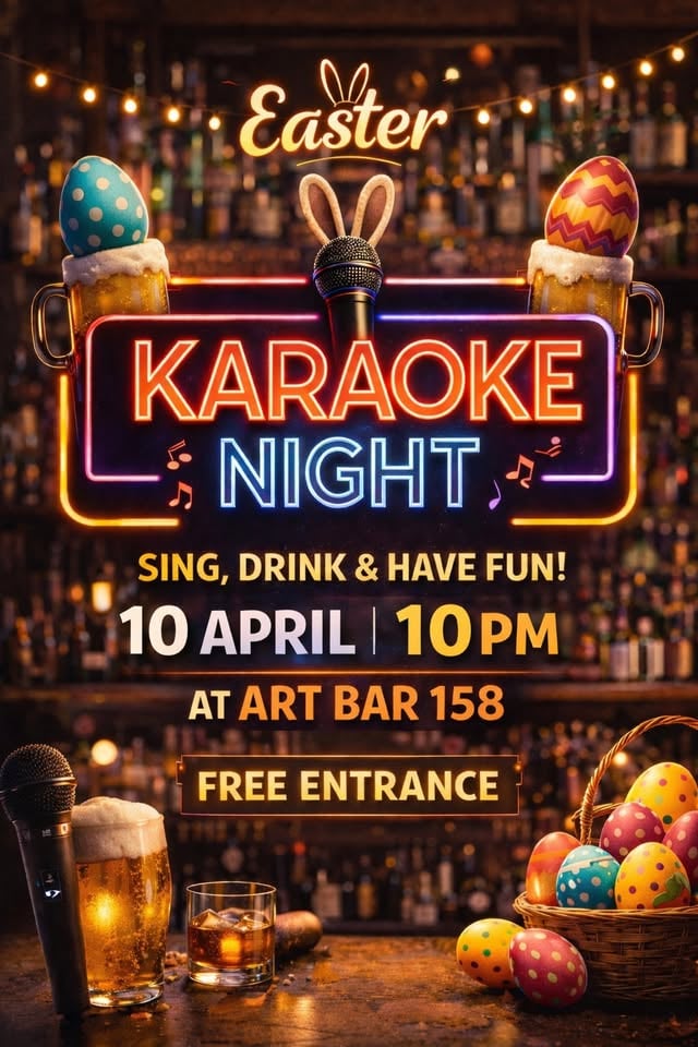 Плакат: Karaoke Friday Night at Art Bar 158