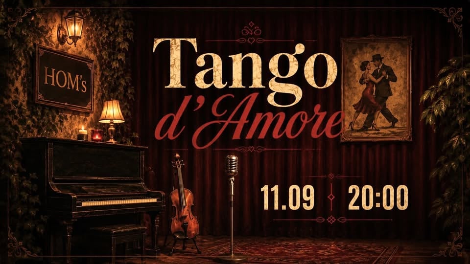 Плакат: Tango d’Amore – музикална среща между Южна и Северна Америка @ HOM’s, 11.09