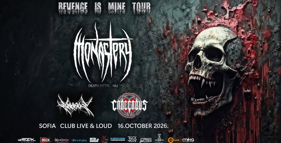 Плакат: Monastery (HU) / Carcerous / Erebus live @ Live & Loud, Sofia, BG