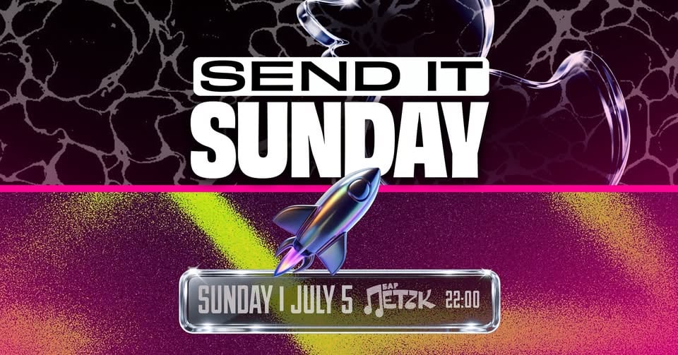 Плакат: SEND IT SUNDAY - Бар Петък - 05.07.2026