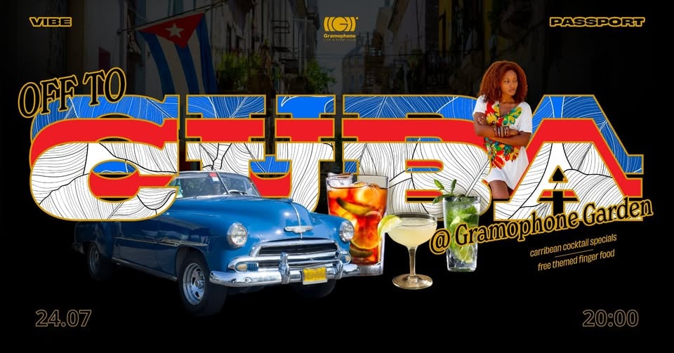 Плакат: Vibe Passport: Off To CUBA! /@ Gramophone Garden/
