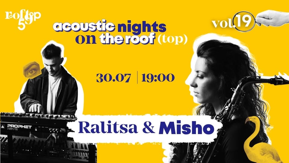 Плакат: Acoustic Live on the Roof: Vol. 19 | Ralitsa & Misho 🍹