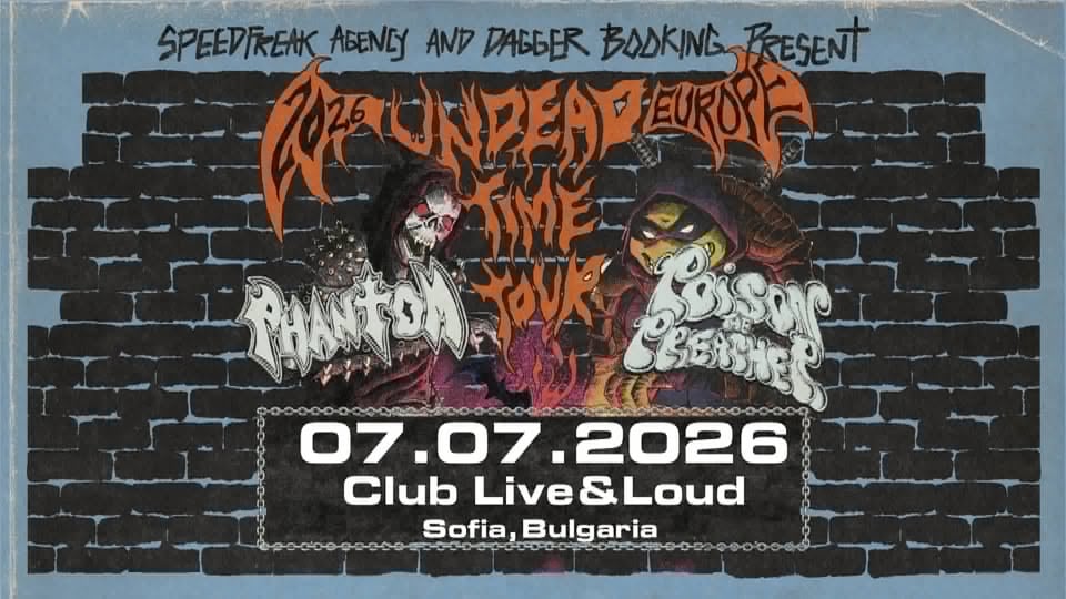 Плакат: PHANTOM (MX) + POISON THE PREACHER (CO) live @ Live & Loud, Sofia, BG