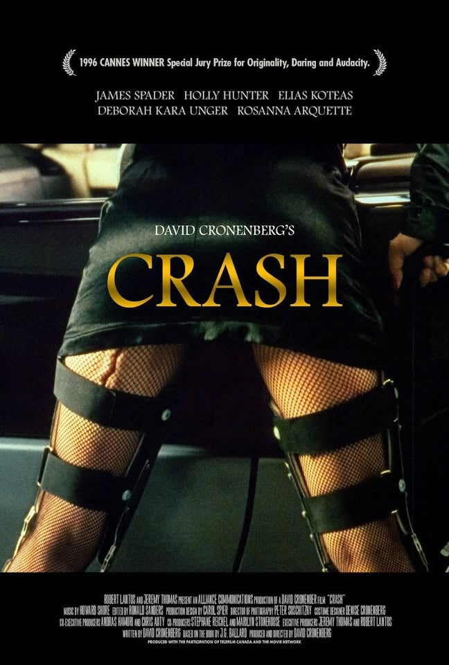 Плакат: Катастрофа / Crash (1996) на Дейвид Кроненбърг на 30 години | 4K реставрация