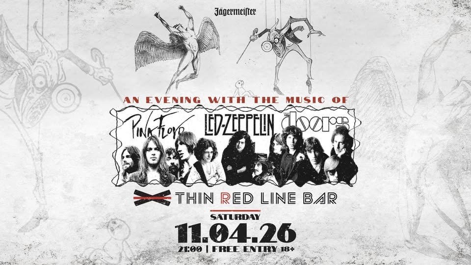 Плакат: Pink Floyd-Led Zeppelin-The Doors Night @ Thin Red Line Bar - 11.04.2026