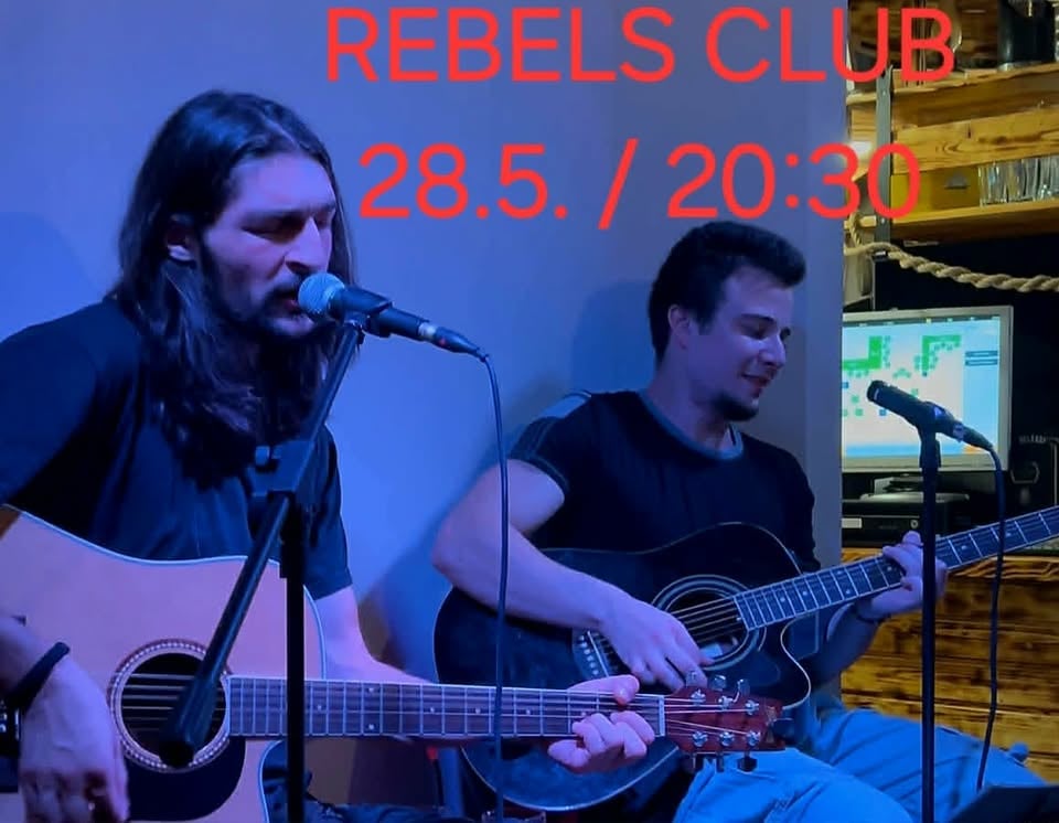 Плакат: ЯВОР И БОЦЕТО --- 28.5 / 20:30 --- REBELS CLUB