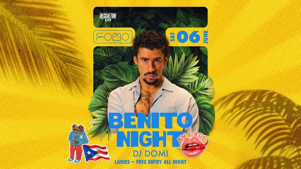 Плакат: Ay, Papi 🐰 BENITO NIGHT | 06.06 SATURDAY @FOMO the club