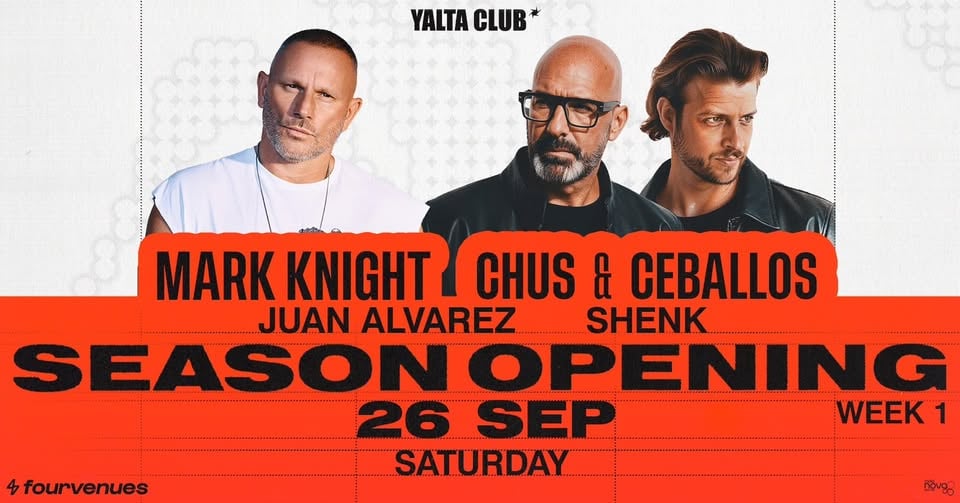 Плакат: YALTA CLUB pres. SEASON OPENING | WEEK 1