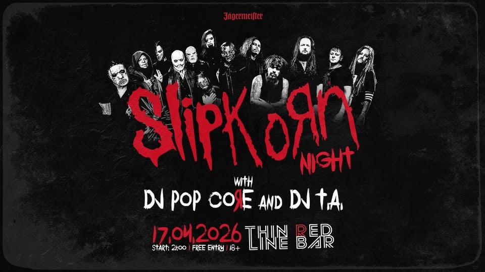 Плакат: SLIPKOЯN Night with DJ POP COЯE & DJ T.A. @ Thin Red Line Bar - 17.04.2026