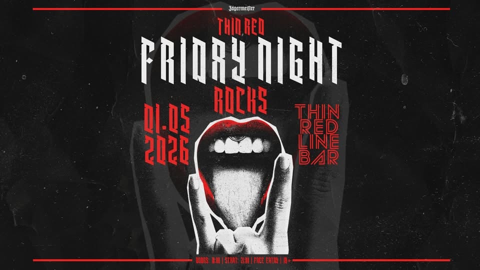 Плакат: THIN ЯED Friday Night ROCKS @ Thin Red Line Bar - 01.05.2026