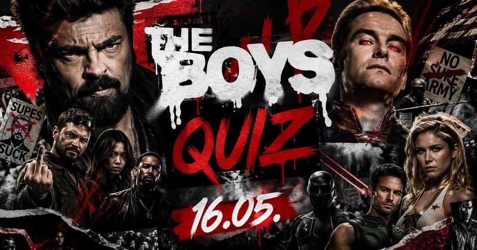 Плакат: Куиз по сериала "Тhe Boys" | Never meet your heroes