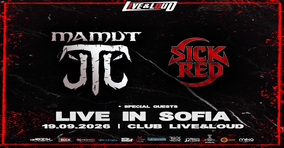 Плакат: MAMUT (MK) + SICKRED + TBA live in Live & Loud, Sofia