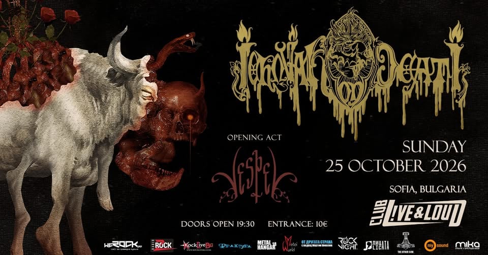 Плакат: JEHOVAH ON DEATH (GR) + VESPEL (GR) - Live in Live & Loud, Sofia