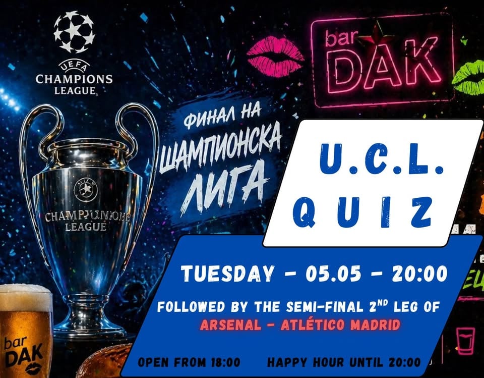 Плакат: Champions League PubQuiz @ BarDak