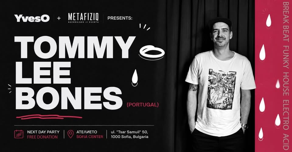 Плакат: YvesO + METAFIZIQ present: TOMMY LEE BONES / Portugal