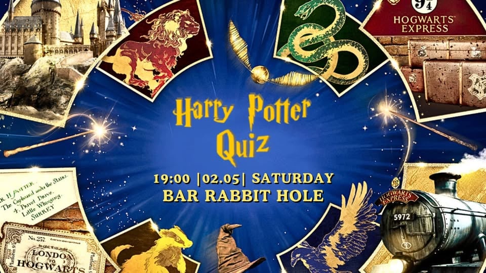 Плакат: Хари Потър Куиз - за деца и възрастни (Kid-Friendly, EN + BG) 02.05