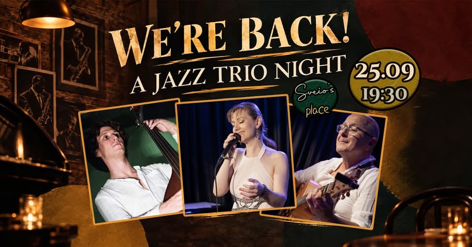 Плакат: WE'RE BACK! 🎸💥 — A Jazz Trio Night @Monroe