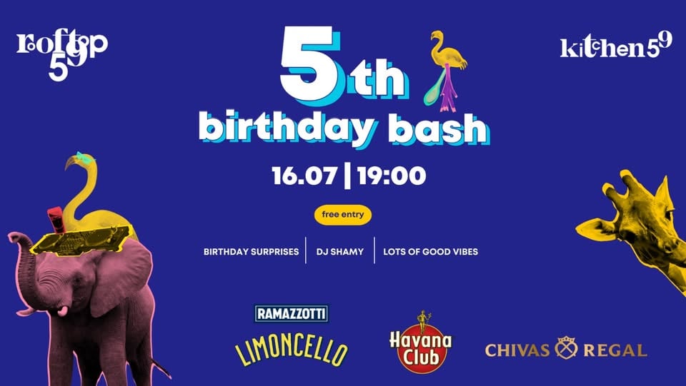 Плакат: Rooftop59's 5th Birthday Bash