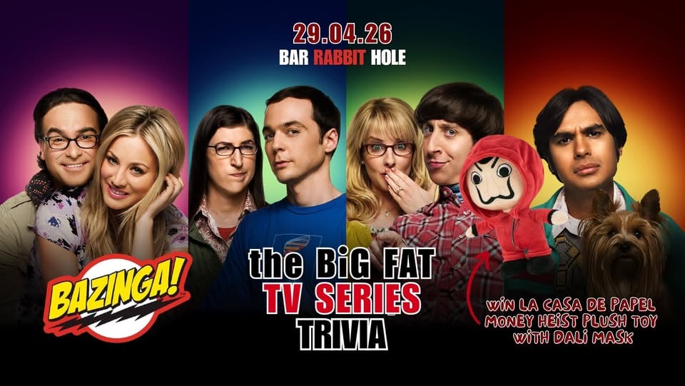 Плакат: THE BIG FAT TV SERIES TRIVIA IN ENGLISH - 29/04