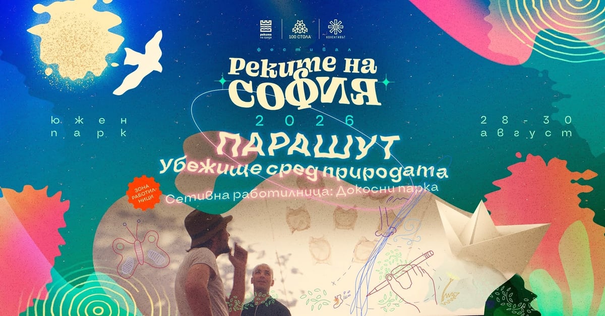 Плакат: ПАРАШУТ Сетивна работилница: Докосни парка