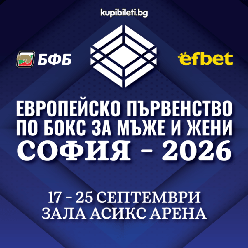 Плакат: Европейско първенство по бокс за мъже и жени София 2026