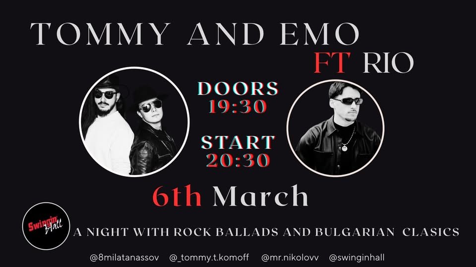 Плакат: 🔥 TOMMY AND EMO FT RIO – LIVE 🔥