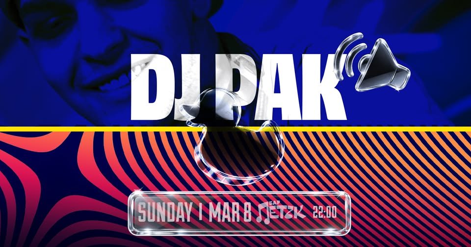 Плакат: 🌹 DJ PAK - Бар Петък - 08.03.2026 🌹
