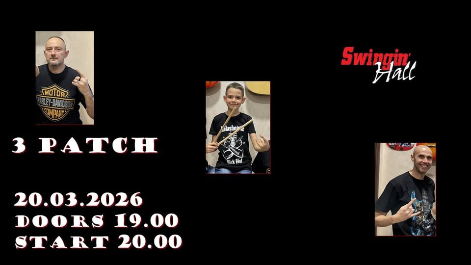Плакат: 3 PATCH Live at Swingin' Hall