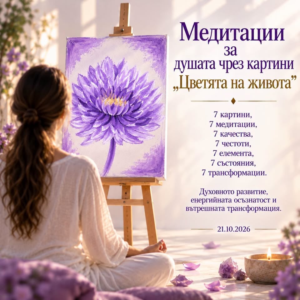 Плакат: Медитации за душата чрез картини „Цветята на живота”