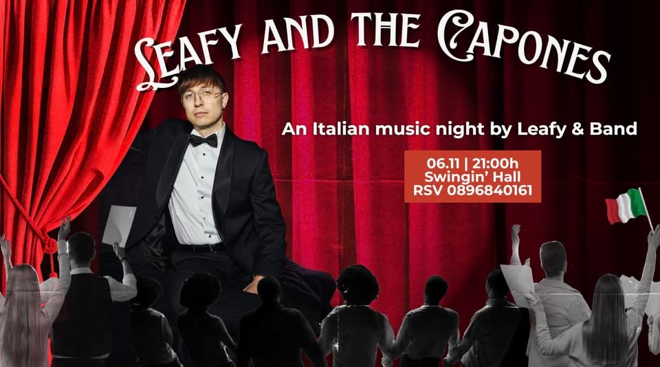 Плакат: 06.11 - ITALIAN Music Night by Leafy & the Capones - LIVE at Swingin' Hall