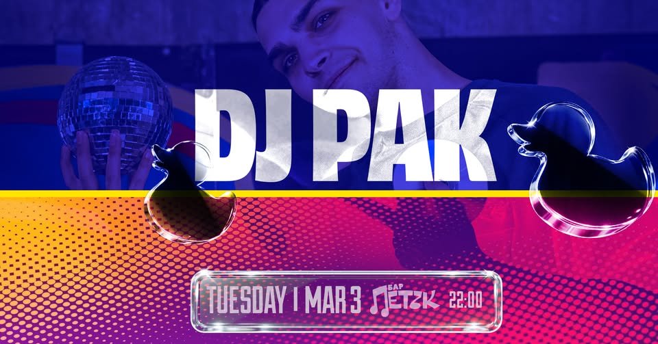 Плакат: DJ PAK - Бар Петък - 03.03.2026
