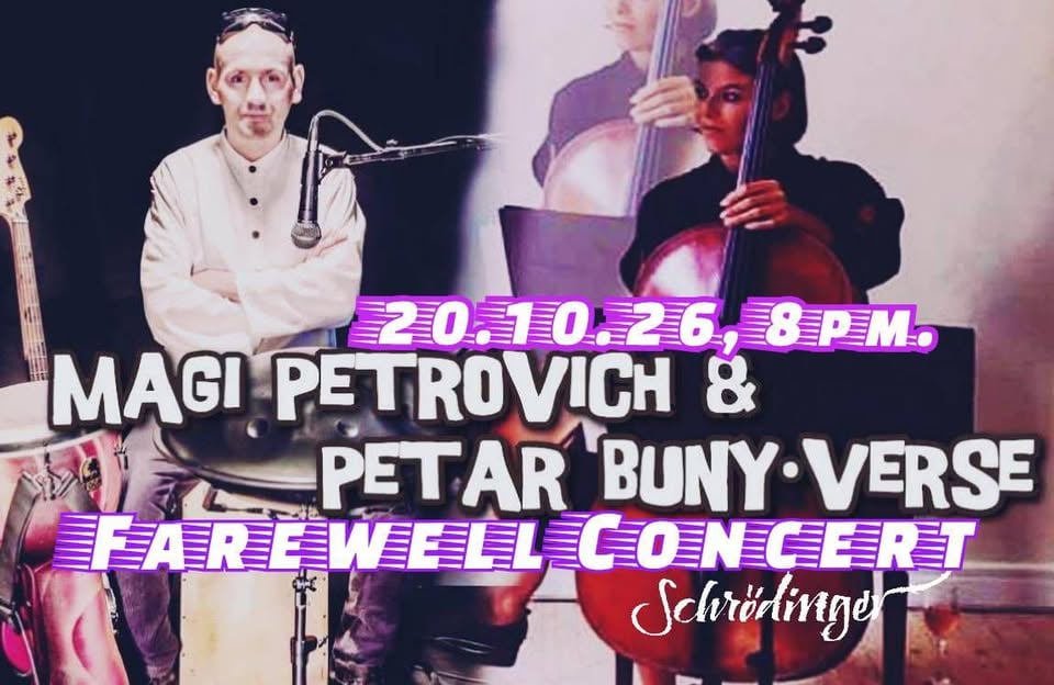 Плакат: 🎻Magi Petrovich & Buny Verse 🛸 Konzert for Cello & Handpan