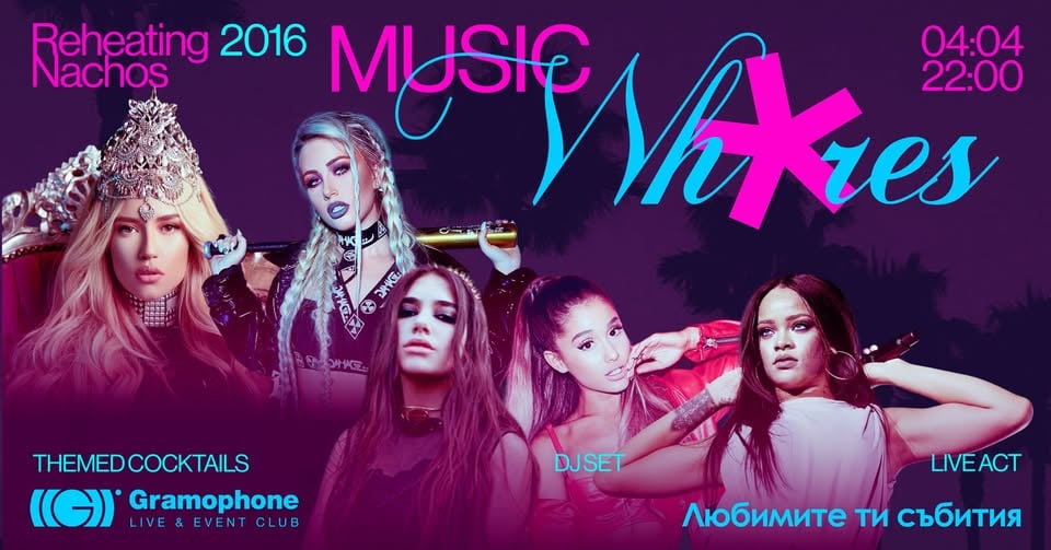 Плакат: Music Wh*res: Reheating 2016 Nachos @ Gramophone Club | Saturday 04 April | 22:00