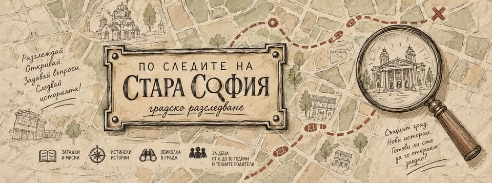 Плакат: По следите на Стара София: Градско разследване за деца
