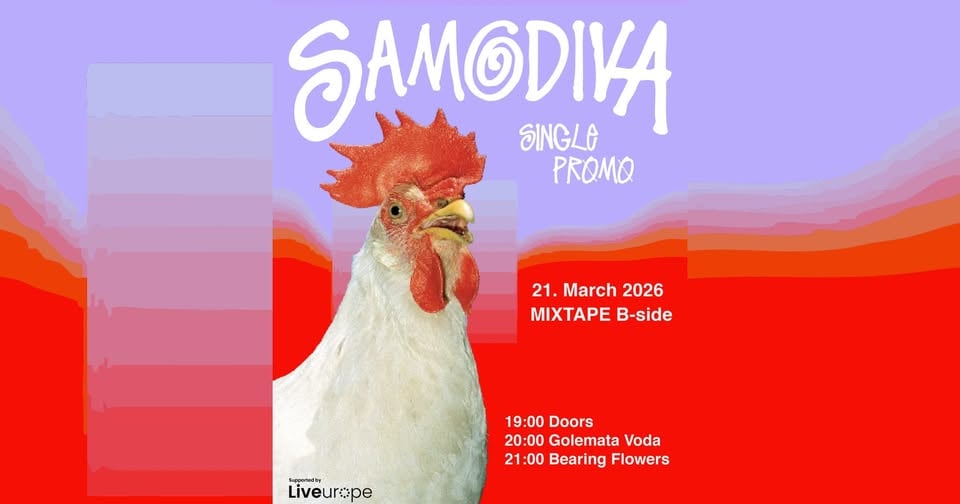 Плакат: Bearing Flowers & Golemata Voda LIVE / Club Mixtape 5 / 21.03