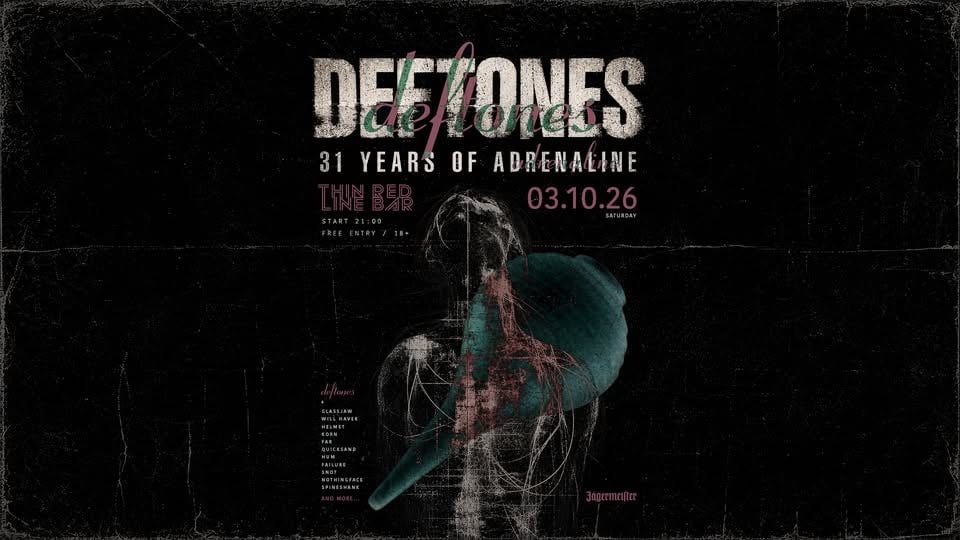 Плакат: ADRENALINE deftones Night @ Thin Red Line Bar - 03.10.2026