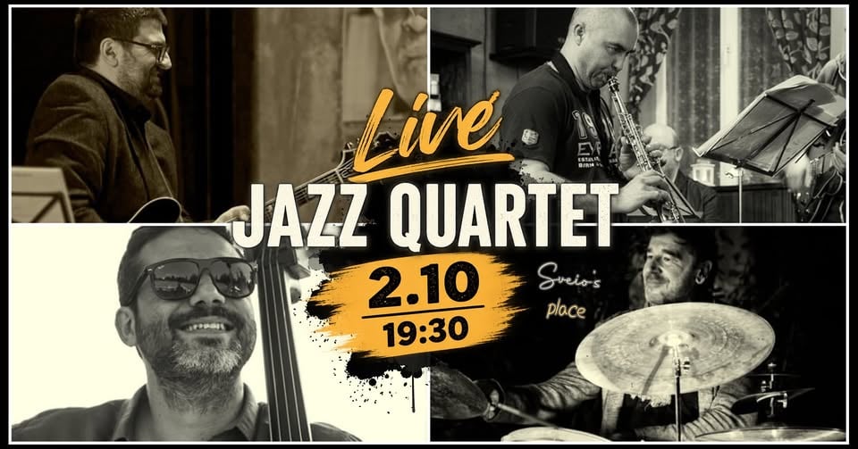 Плакат: We're back 🎷💥 Jazz Quartet LIVE