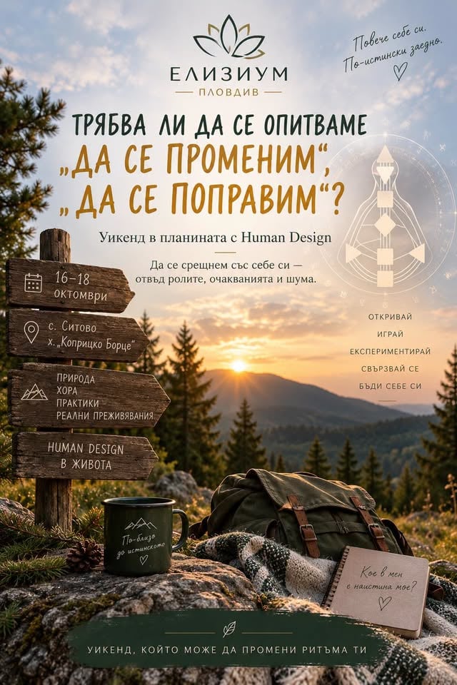 Плакат: Human Design ритрийт