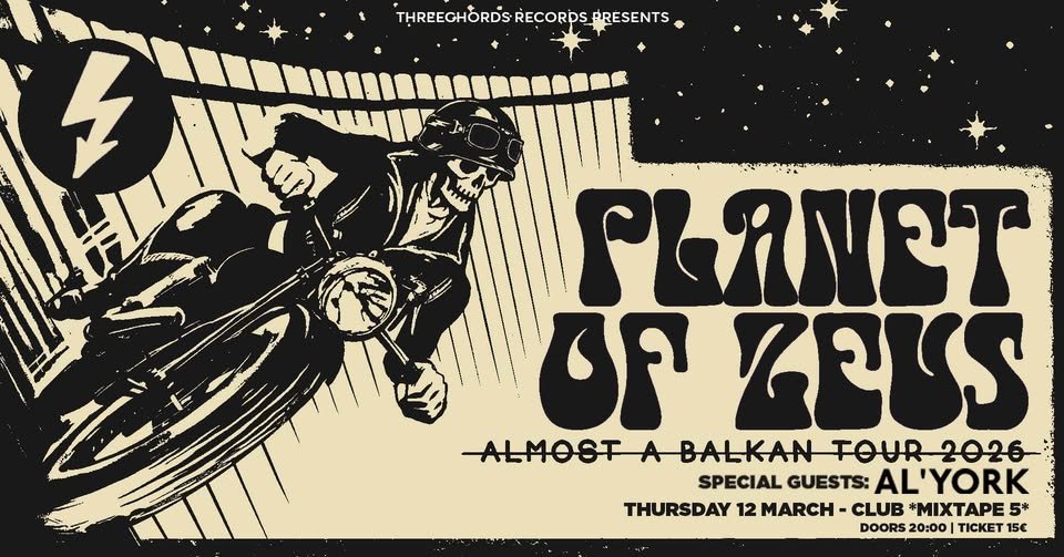 Плакат: PLANET OF ZEUS/ AL`YORK Live in Sofia / Club Mixtape 5 / 12.03