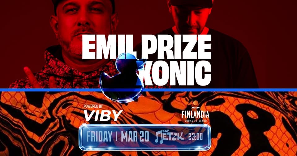 Плакат: EMIL PRIZE x XONIC - Бар Петък - 20.03.2026