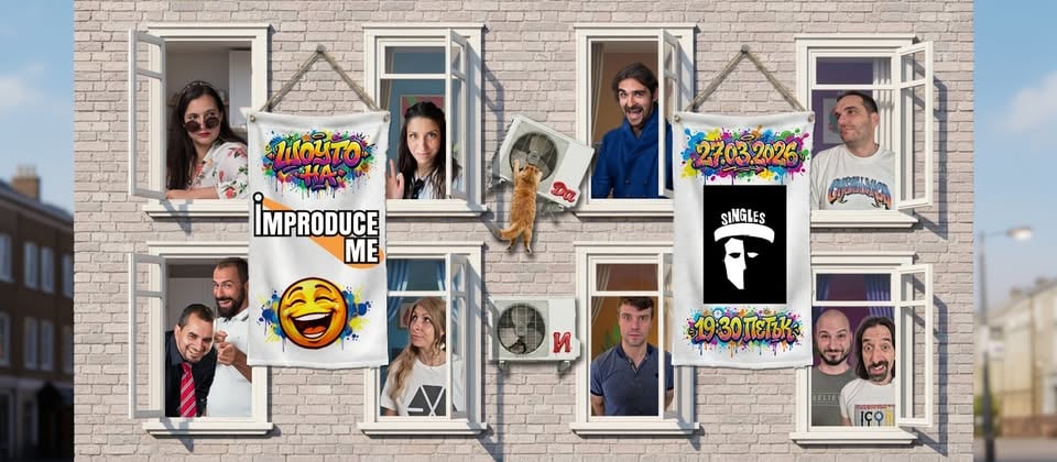 Плакат: 27.03.2026 - Шоуто на ImproduceMe!: Смях на собствен риск!