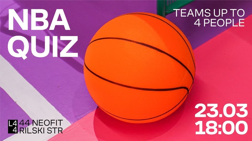 Плакат: NBA QUIZ at L44 SPACE