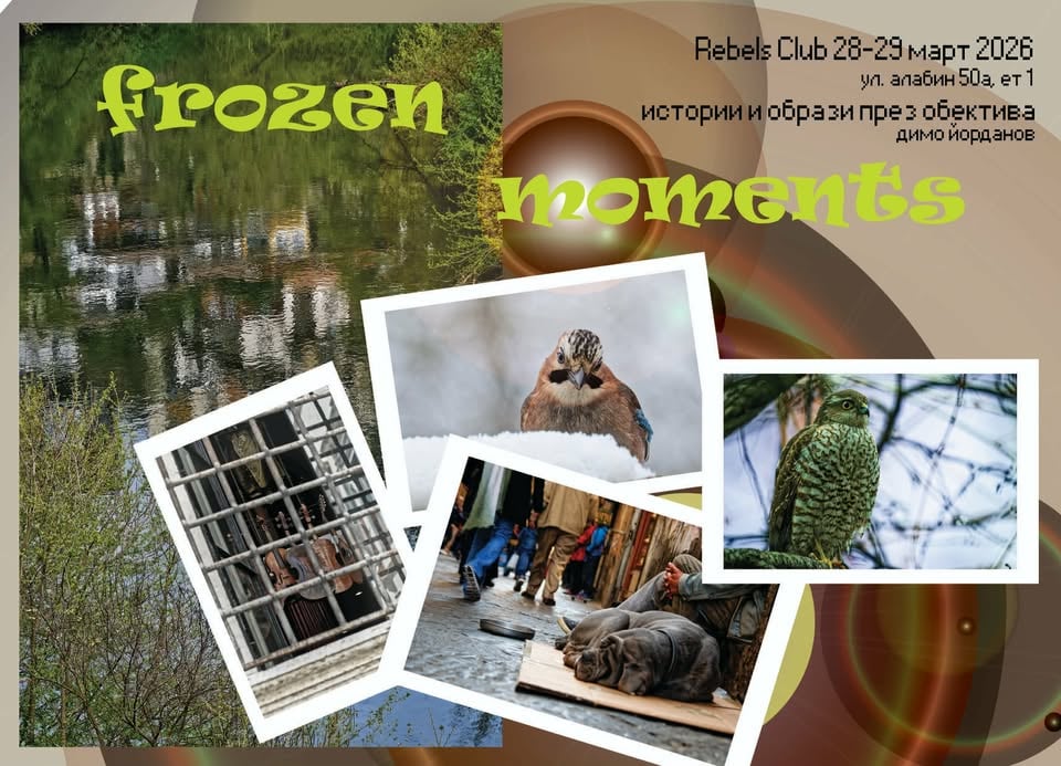 Плакат: DIMO YORDANOV --- FROZEN MOMENTS --- REBELS CLUB