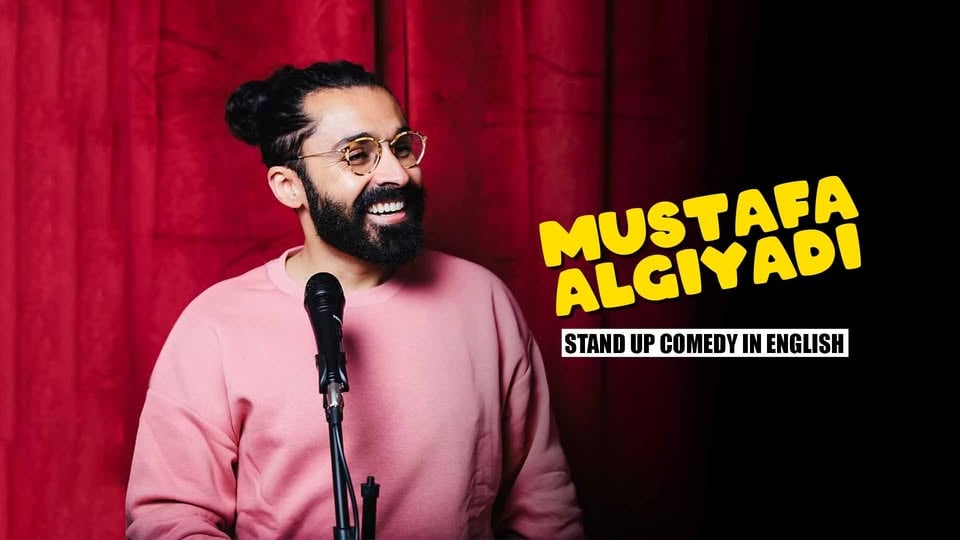 Плакат: Stand Up Comedy in English with Mustafa Algiyadi - Sofia 19 March