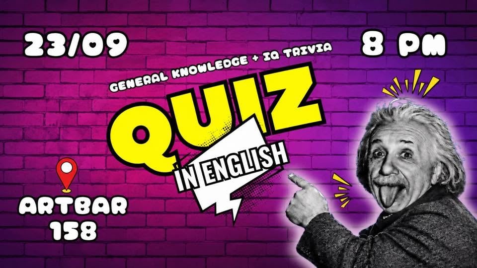 Плакат: General knowledge + IQ trivia English quiz by Golemiat Quiz