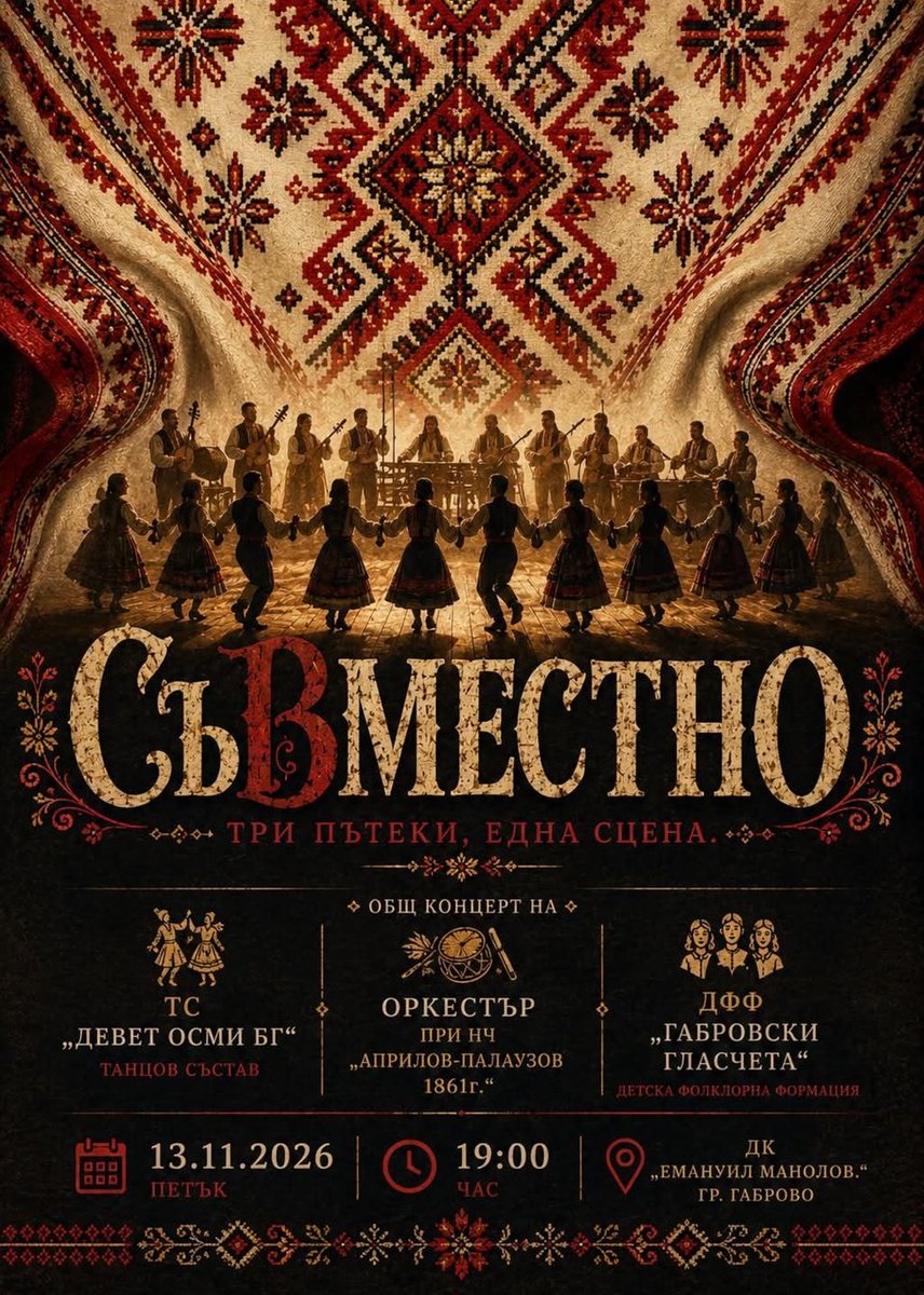 Плакат: Съвместно, Три пътеки - една сцена